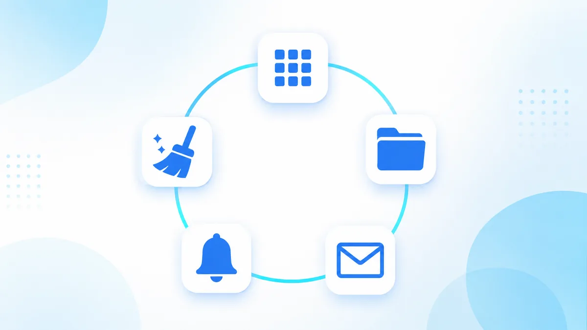 Weekly phone cleanup routine represented as a simple loop