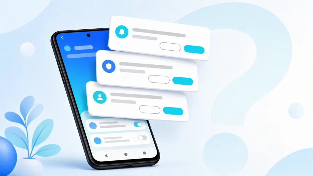 Common Android system prompts explained, including permission, default app and storage dialogs